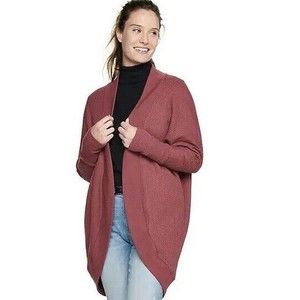 COPY - Sonoma Textured Cocoon Wrap Cardigan Sweater.Plum.Machine Wash.MSRP$44.